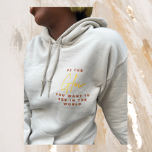 Load image into Gallery viewer, &quot;Be the Glow&quot; Hoodie - SAND (yellow/brown)
